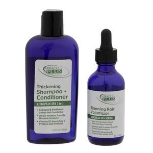 Miracle Plus European Spa 2-in-1 Thickening Shampoo & Serum for Thinning Hair